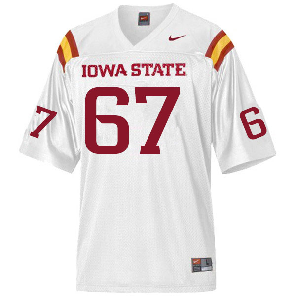 Iowa State Cyclones Men's #67 Grant Treiber Nike NCAA Authentic White College Stitched Football Jersey NP42C18LQ